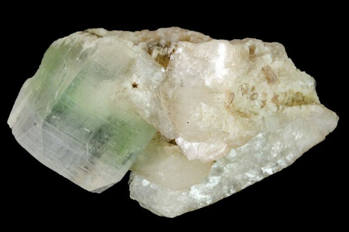 Zoned Apophyllite Crystals with Stilbite - India #168973